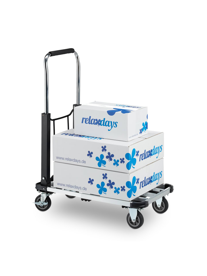 relaxdays Transportwagen in Schwarz - bis 100 kg günstig kaufen onesize