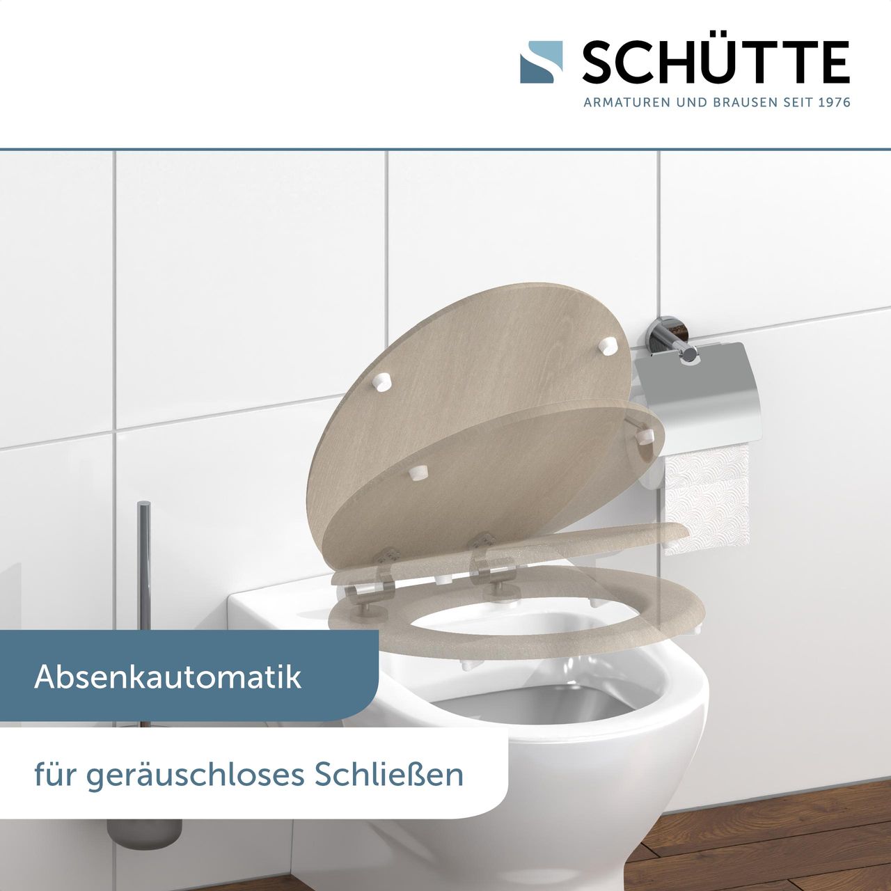Schütte MDF WC Sitz MODERN WOOD,Toilettendeckel mit Absenkautomatik, Holzkern