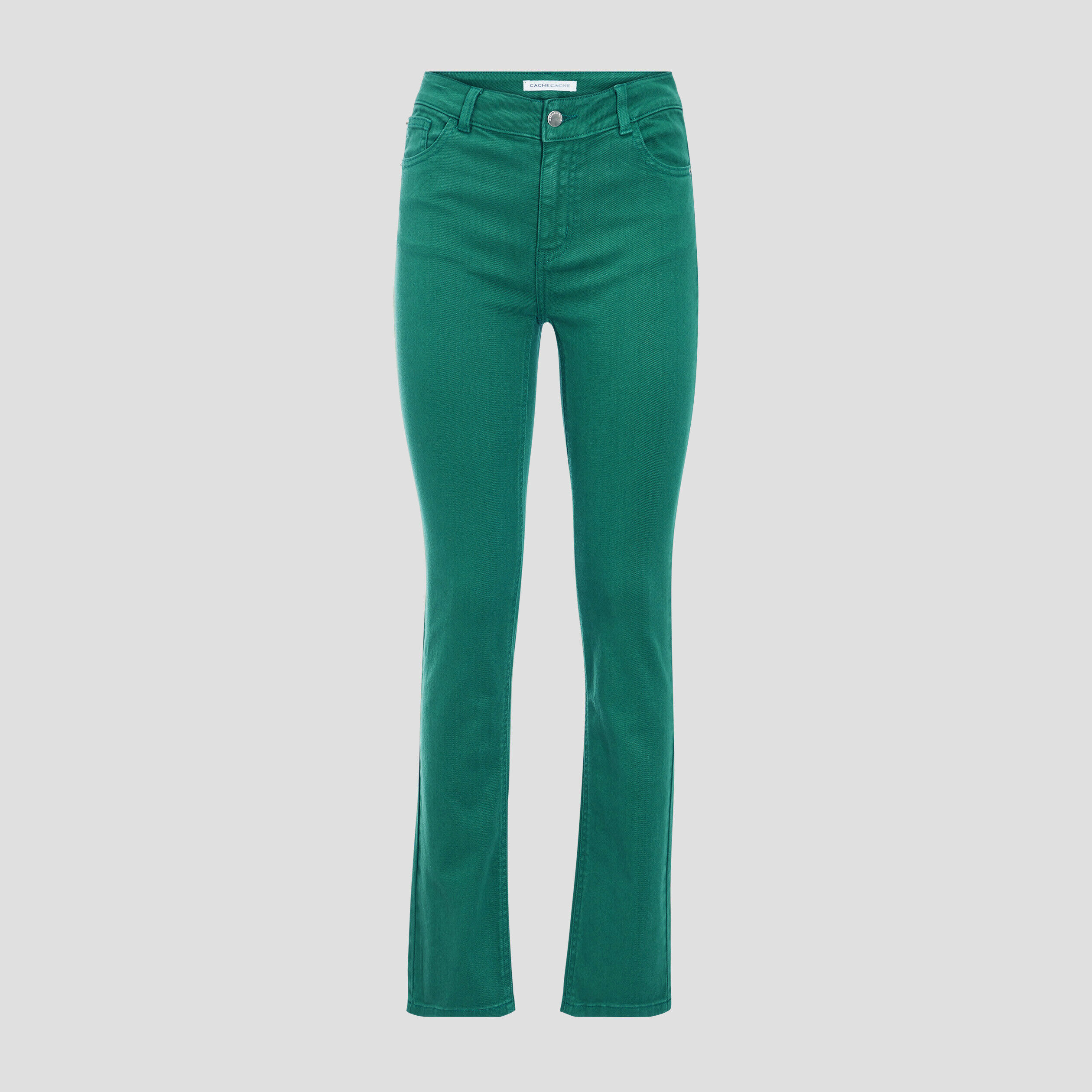 Jeans regular vert femme | Cache Cache
