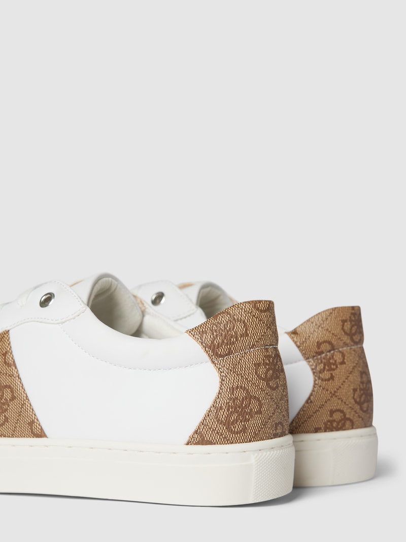 Sneaker mit Kontrastbesatz Modell 'TODA' in weiß
