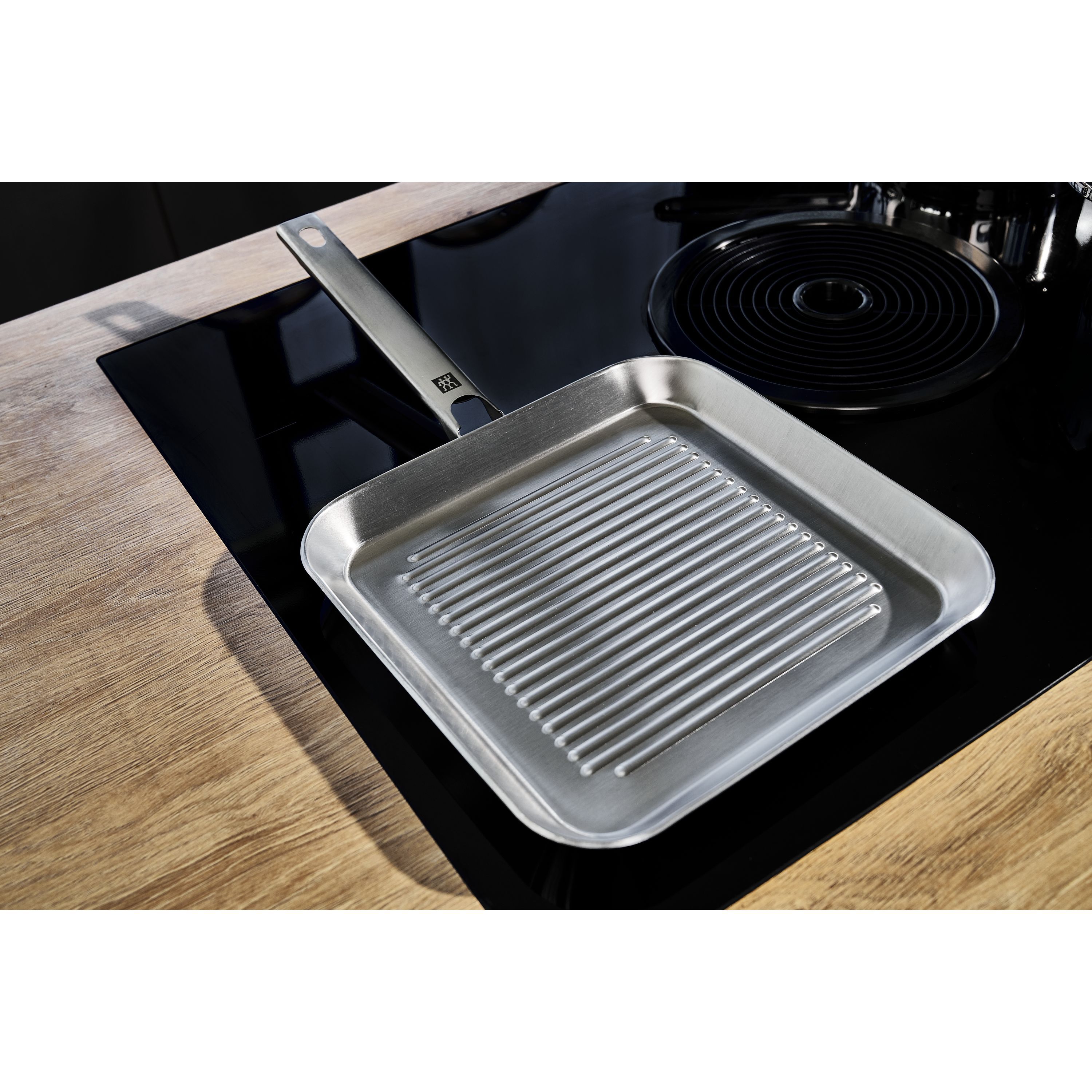 Grillpfanne 24 x 24 cm, 18/10 Edelstahl, Silber