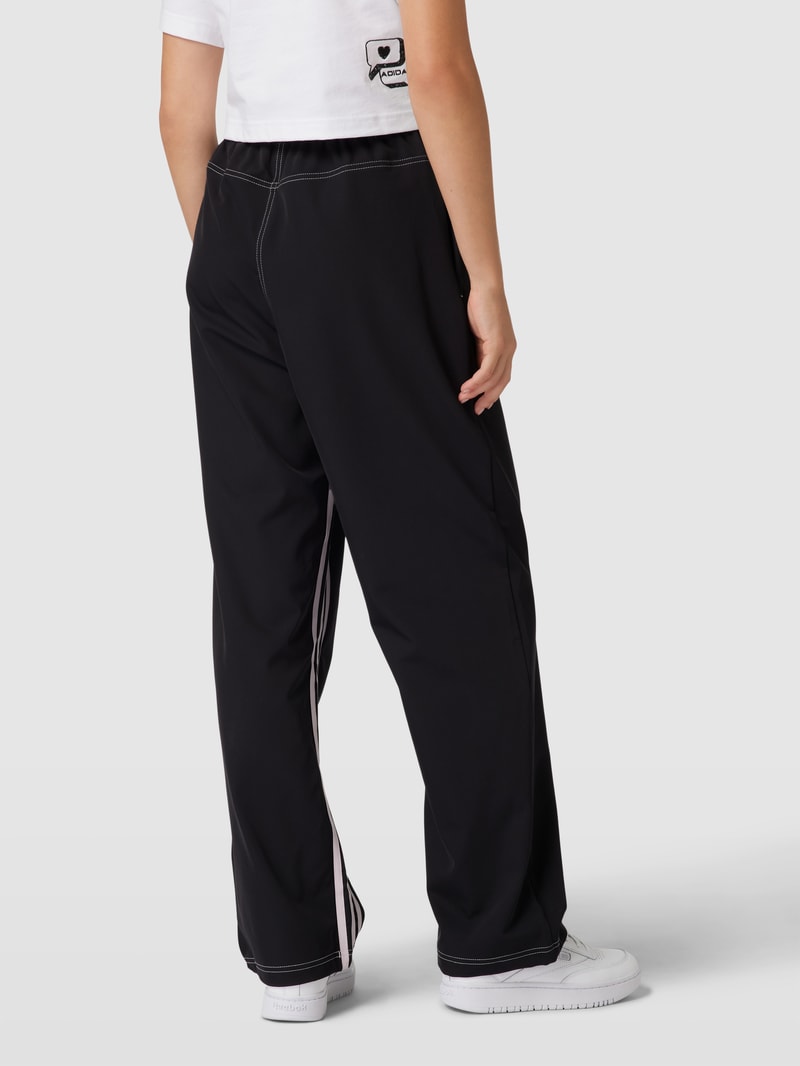 Sweatpants mit Label-Details in schwarz