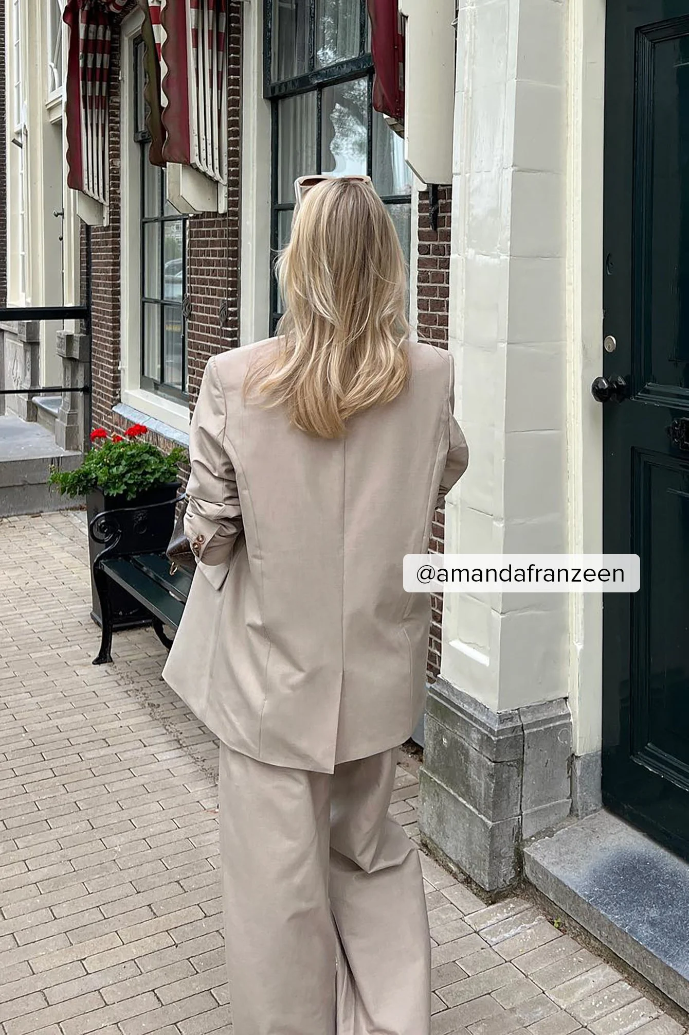 Oversize-Blazer aus Melange