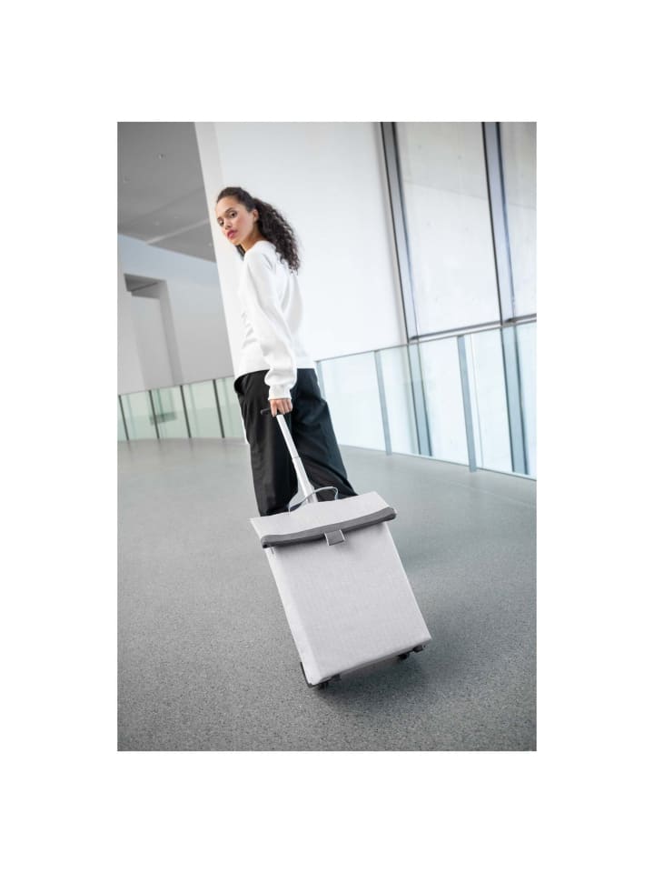Reisenthel trolley M - Einkaufstrolley 53 cm (glossy dots black) in herringbone grey günstig kaufen onesize