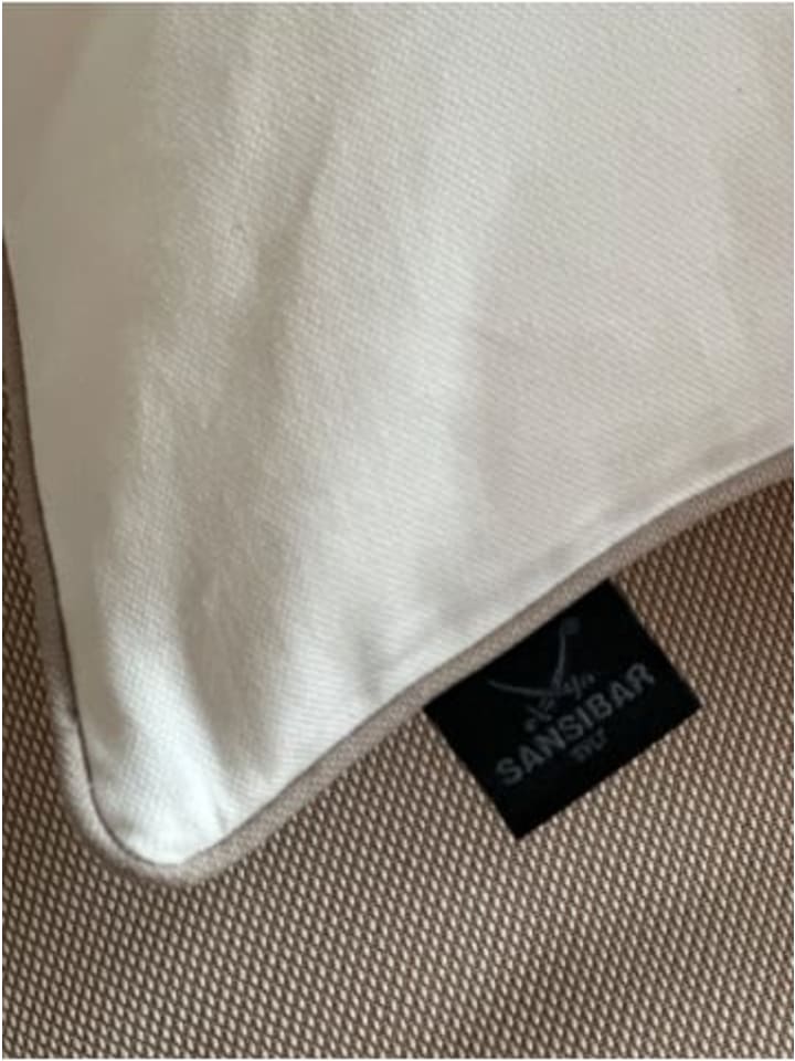 Sansibar Kissenhülle Classic in  Offwhite/Simply Taupe, 45x45 cm günstig kaufen 45x45 cm