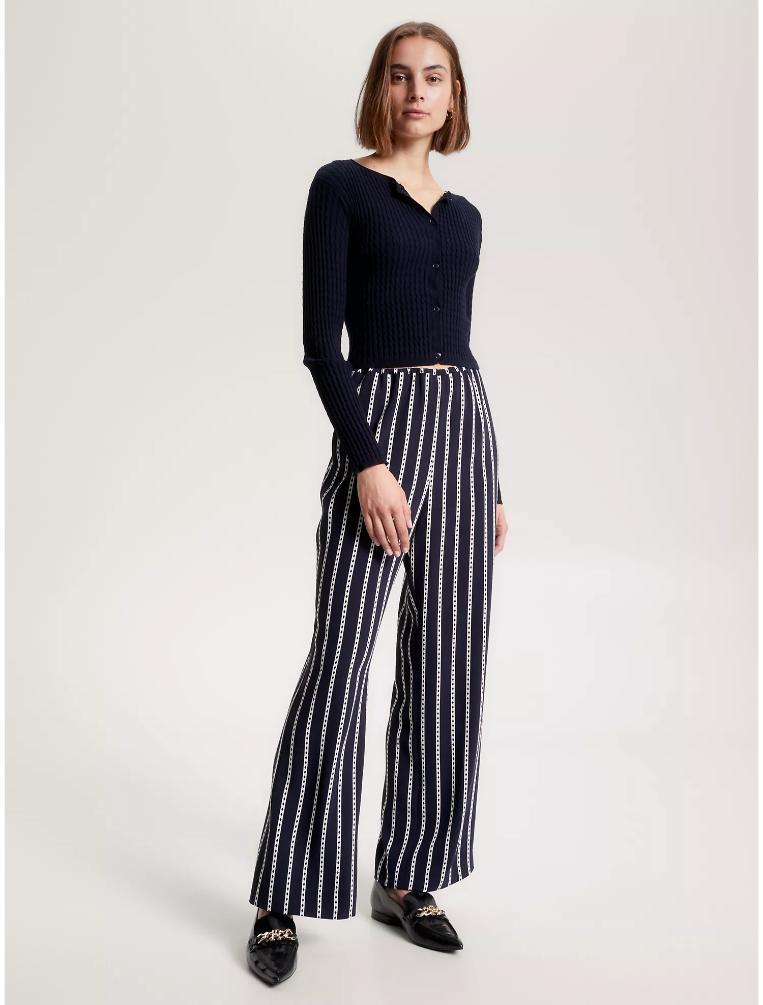 Cable Knit Cropped Sweater