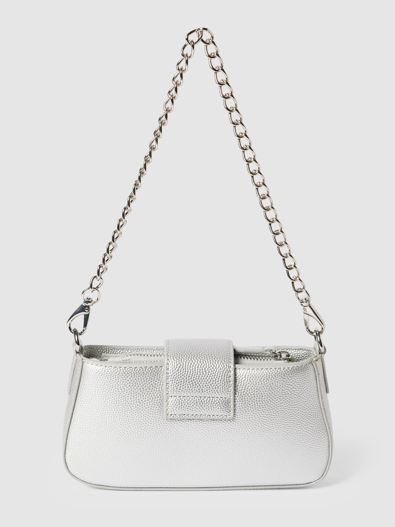 Handtasche mit Label-Details Modell 'DIVINA' in silber