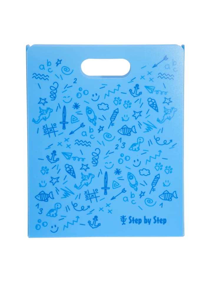 Step by Step Heftbox mit Tragegriff, transparent, bis DIN A4, K in Blau günstig kaufen onesize