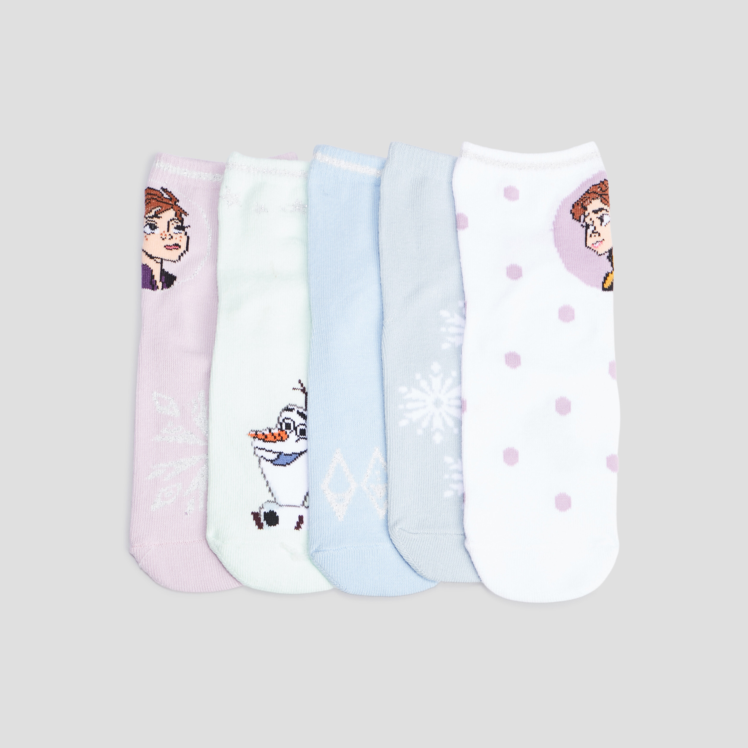 Lot 5 soquettes Frozen multicolore fille | La Halle