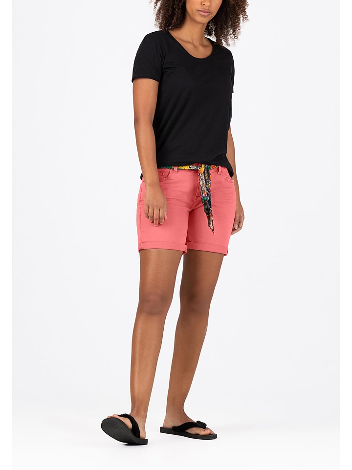 Timezone Jeans-Shorts in Rot günstig kaufen