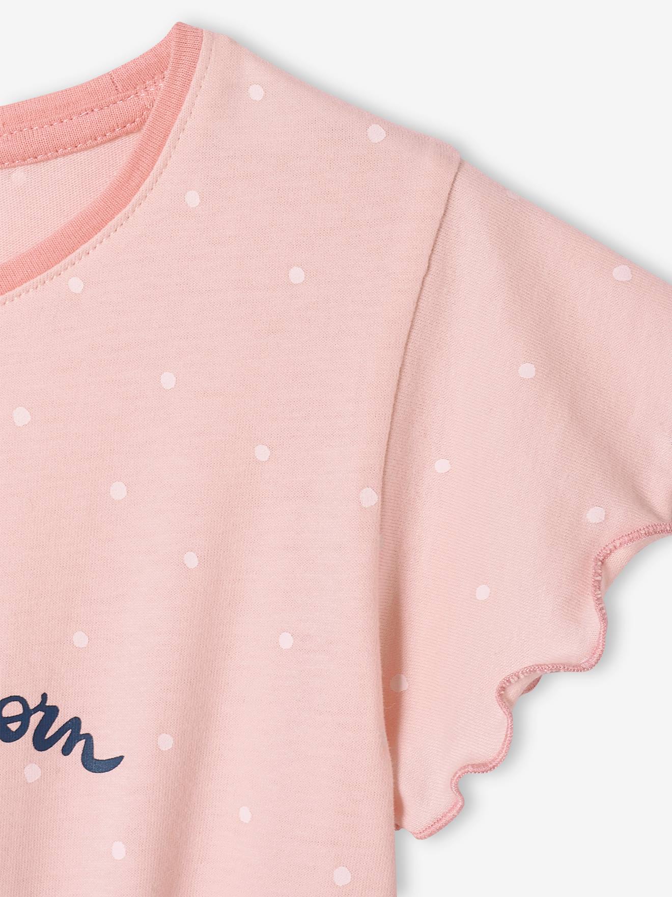 Chemise de nuit fille licorne rose pâle