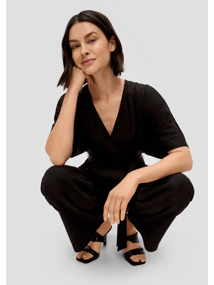 s.Oliver BLACK LABEL Overall lang in Schwarz günstig kaufen 32
