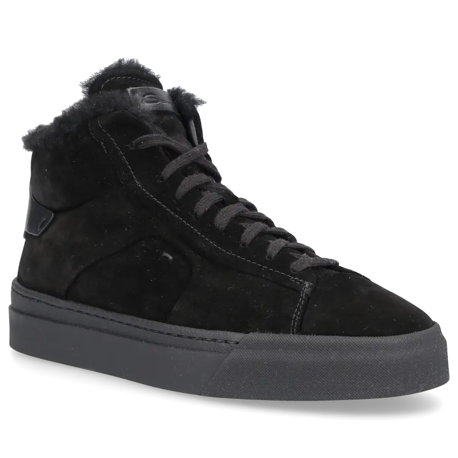 Santoni - Sneaker high 60943 Veloursleder - schwarz