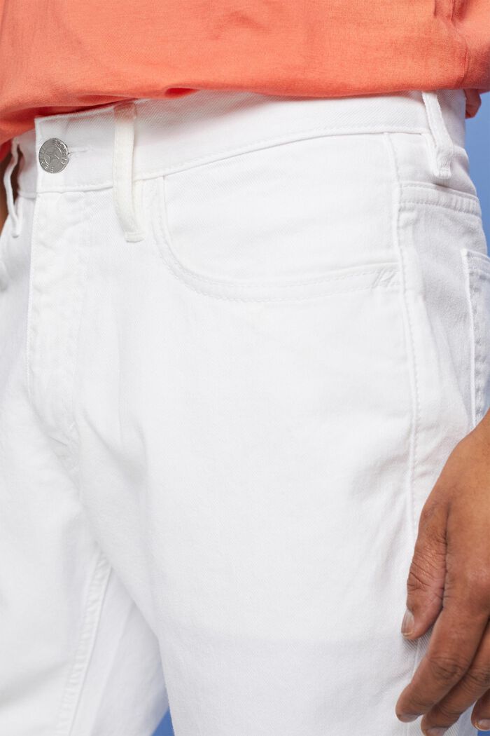 Weiße Stretch-Jeans