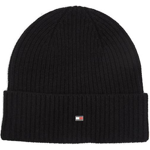 TOMMY HILFIGER Herren Kaschmirmütze TH CASHMERE PLAQUE BEANIE