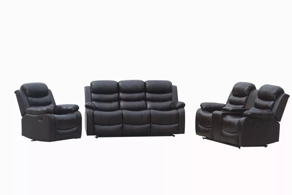 Happy Home Relaxsofa-Set 3tlg. mit 5 Relaxfunktionen braun