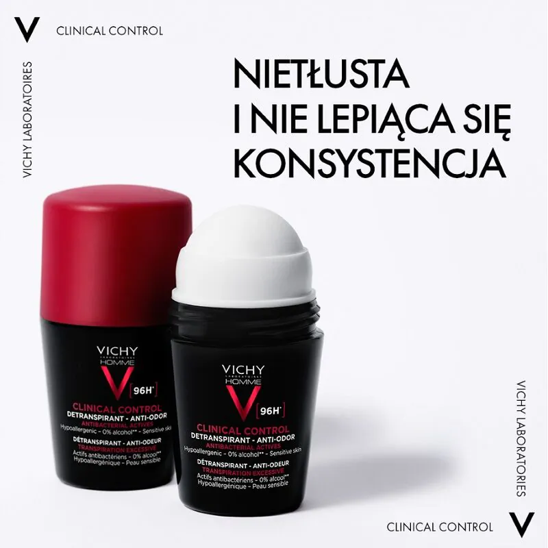 Vichy Homme dezodorantas „Clinical Control“ 96 val. rutulinis dezodorantas