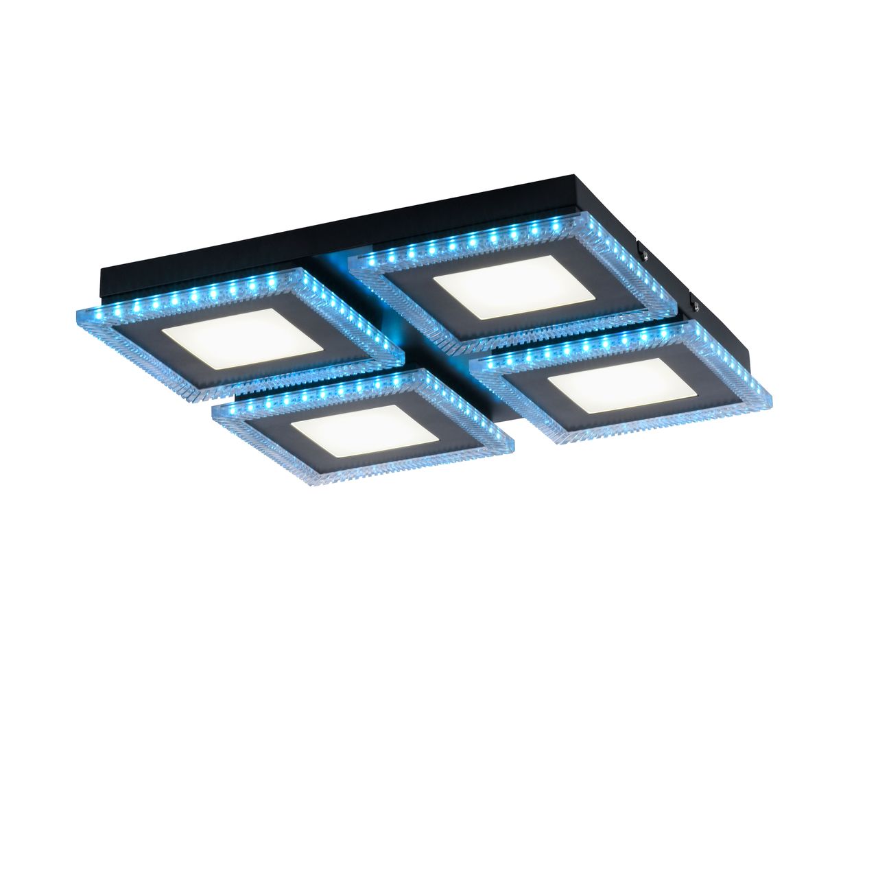 JUST LIGHT LED-Deckenleuchte ACRI, mit RGB Farbmodus, CCT, dimmbar, schwarz
