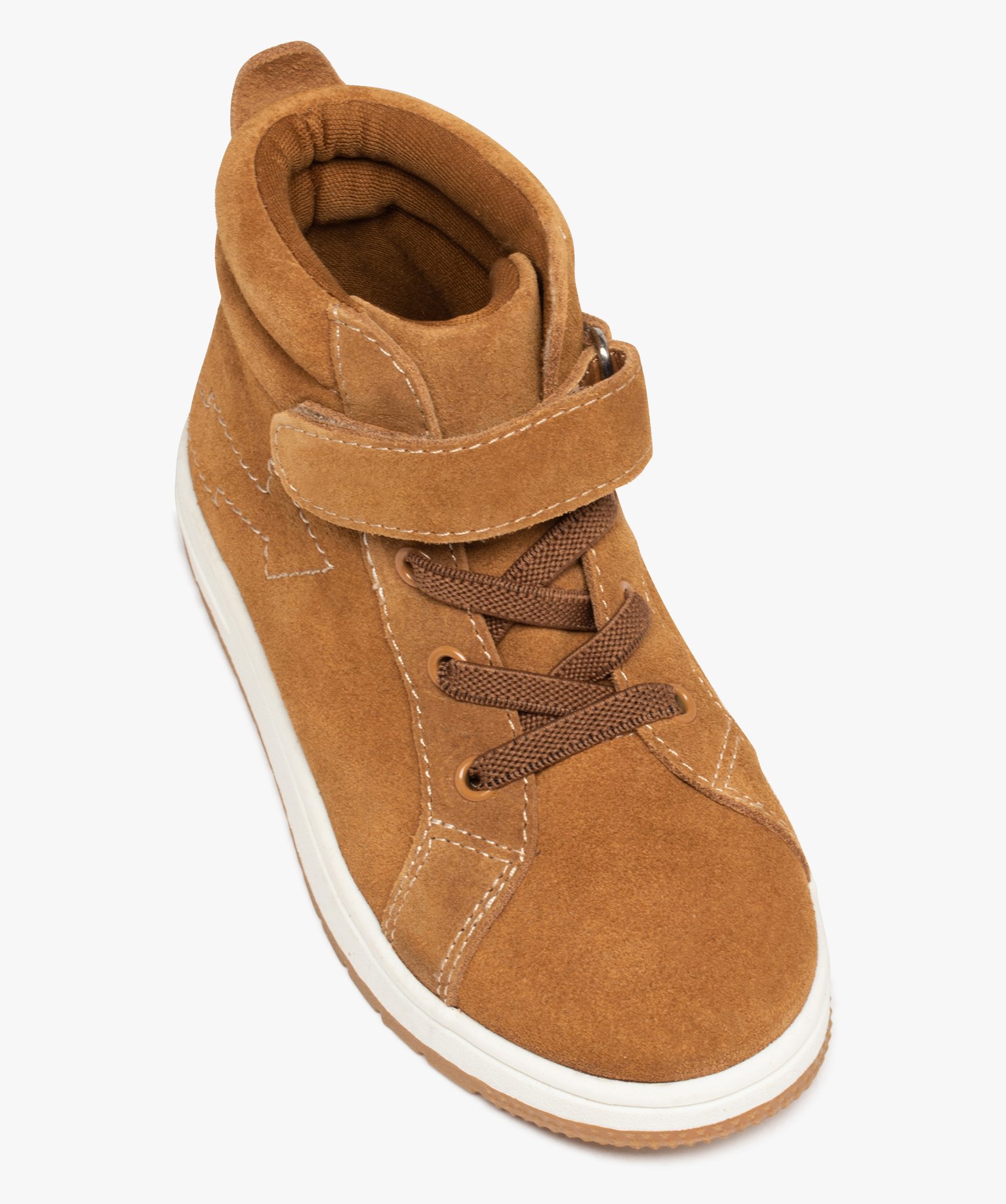 Basket mid-cut fermeture scratch Garçon camel | GEMO
