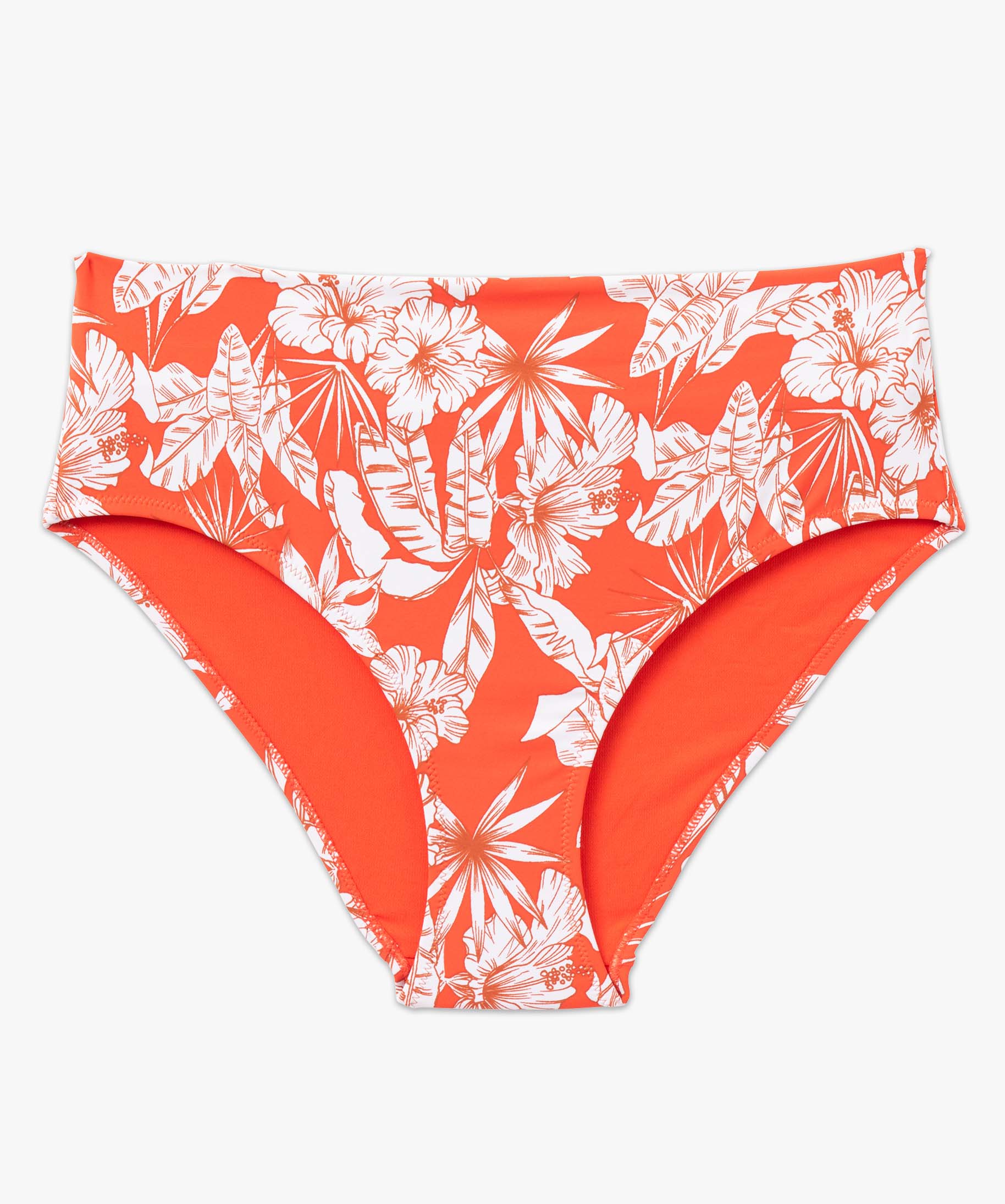 Bas de maillot de bain femme taille haute à motifs fleuris imprime | GEMO