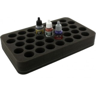 Feldherr 35 mm Half-Size Schaumstoff mit angeklebt Boden 37 runde Fächer