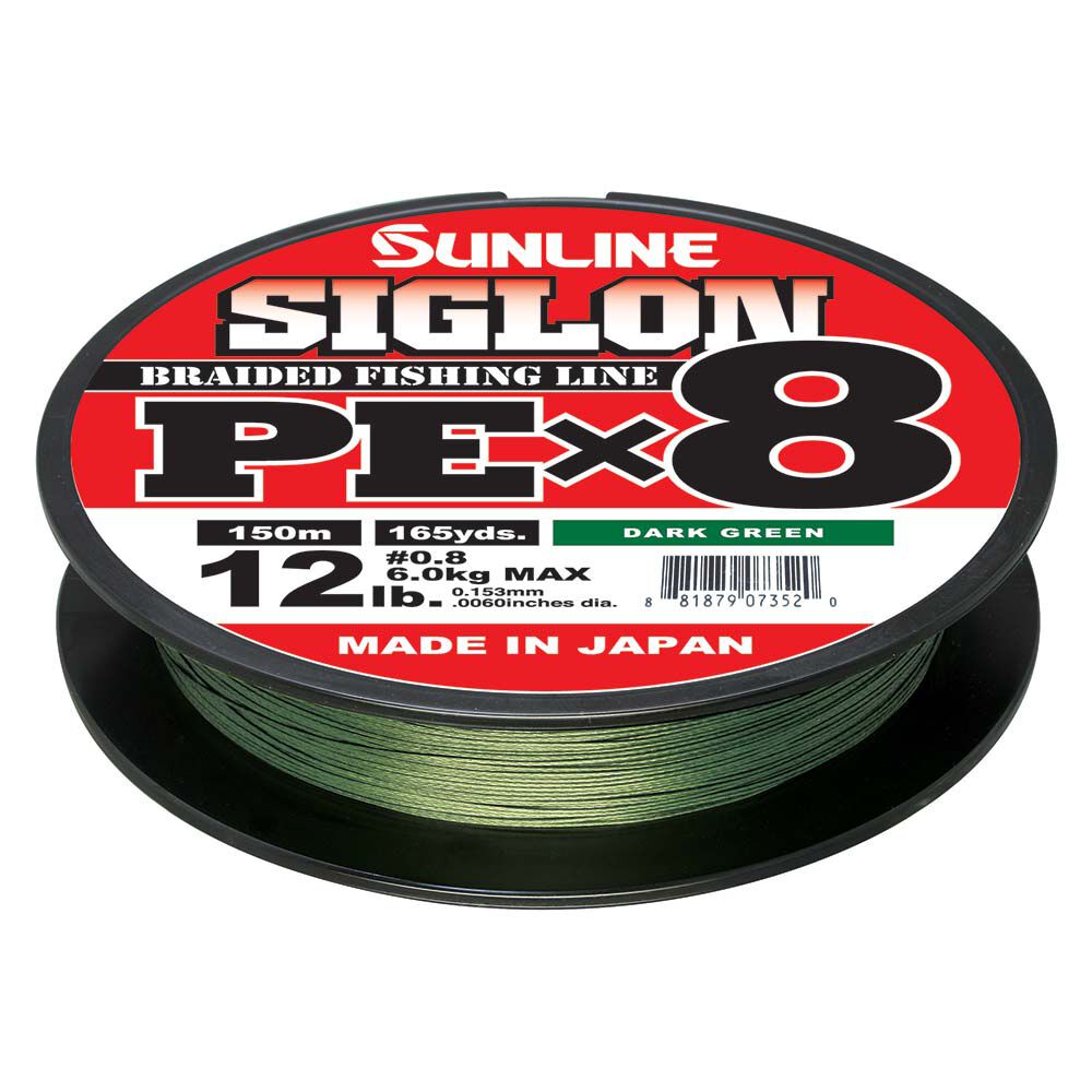 Sunline Siglon плетеница PE X8 тамно зелена 150m