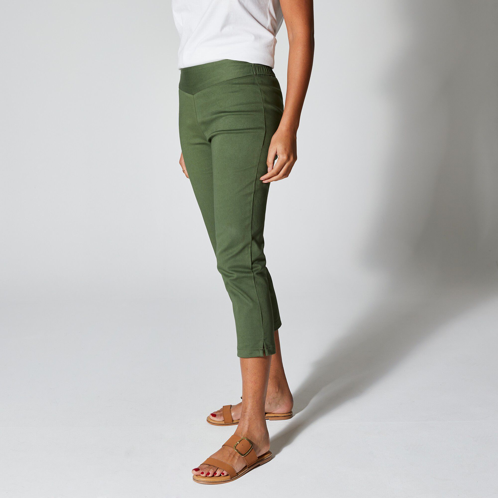 Pantacourt toile stretch