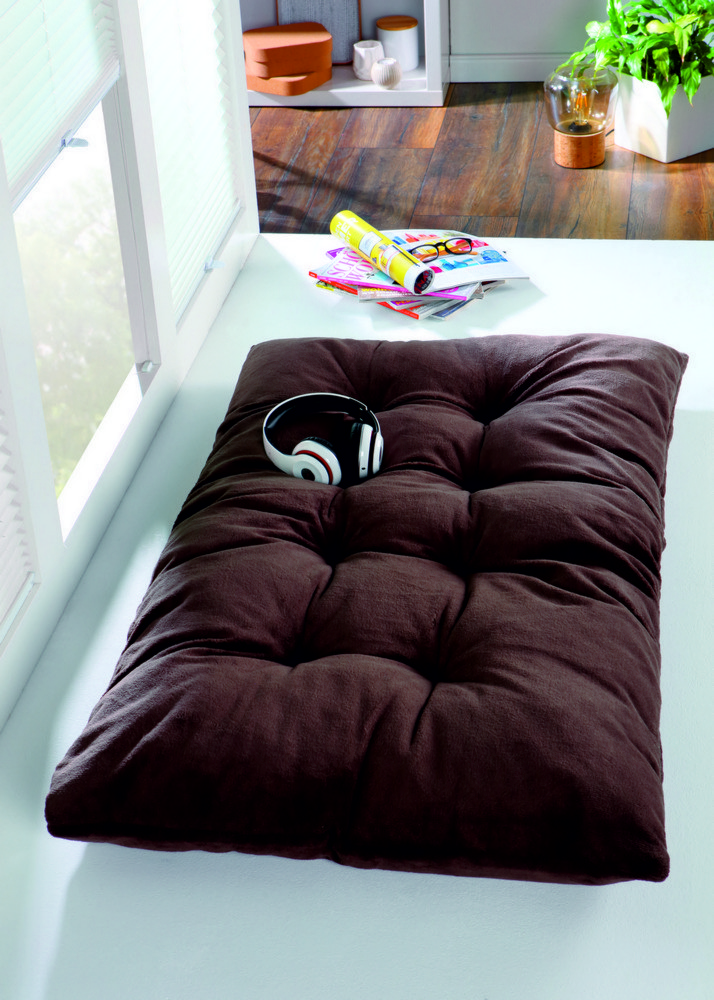 Bella Casa Chillkissen 2er Pack, ca. 70 x 120 cm, Braun