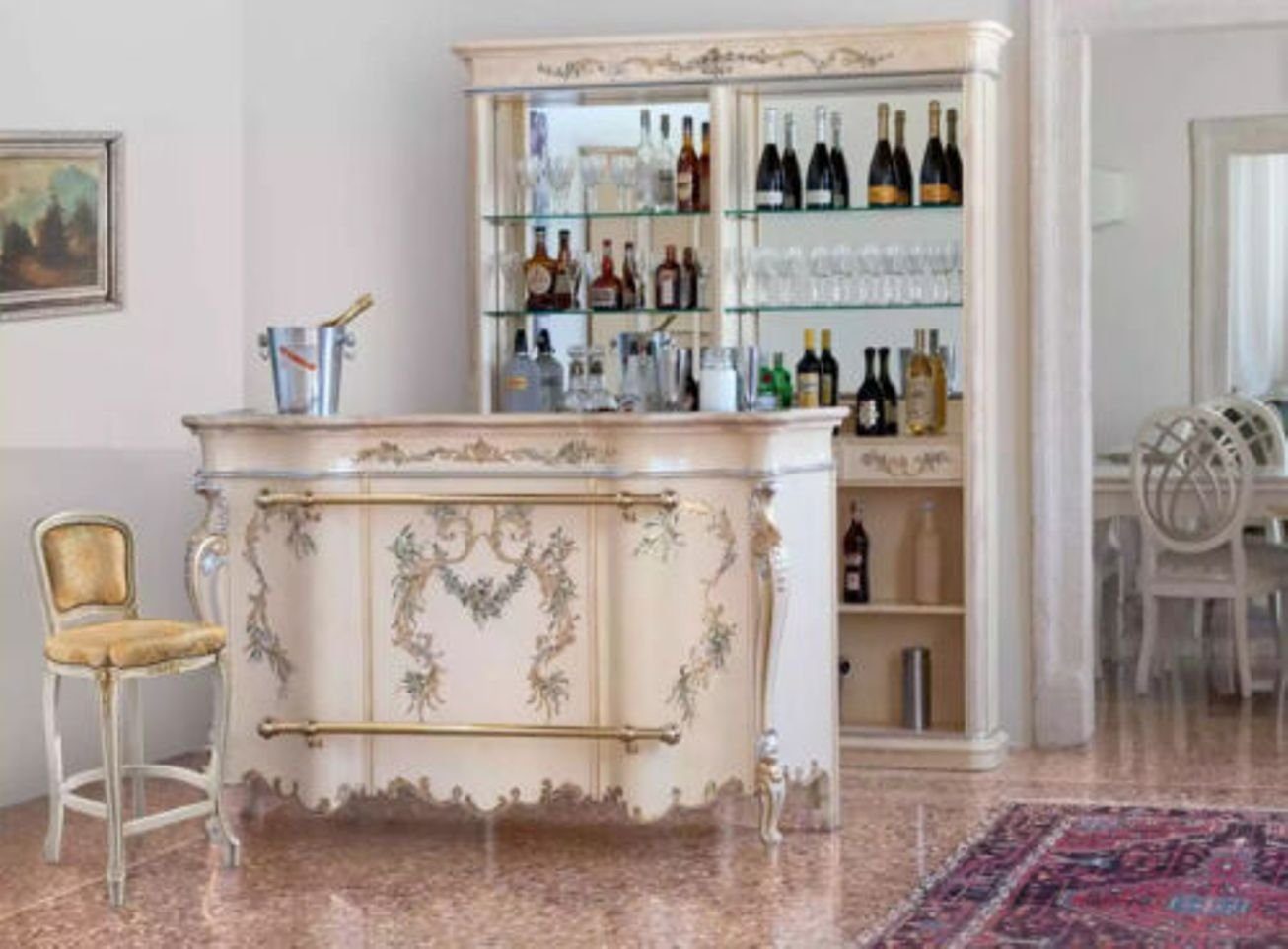 JVmoebel Barschrank Holz Bar Schrank Tresen Haus Bars Theke Tisch Weinschrank (1-St., Nur Barschrank) Made in Italy