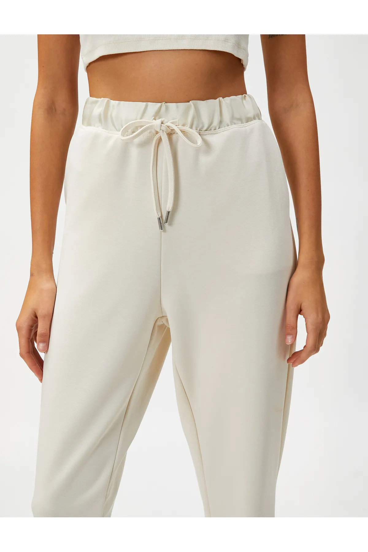 Koton  Joggerhose aus Modalmischung mit Bindegürtel