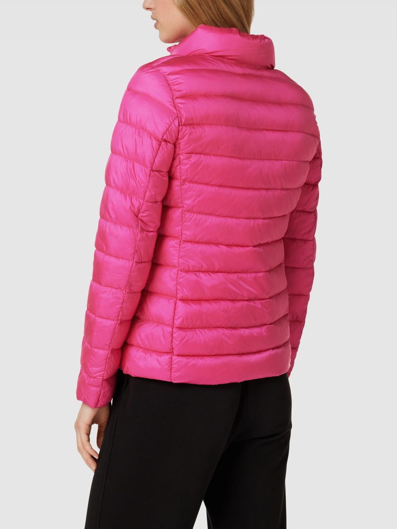 Steppjacke mit Stehkragen in pink