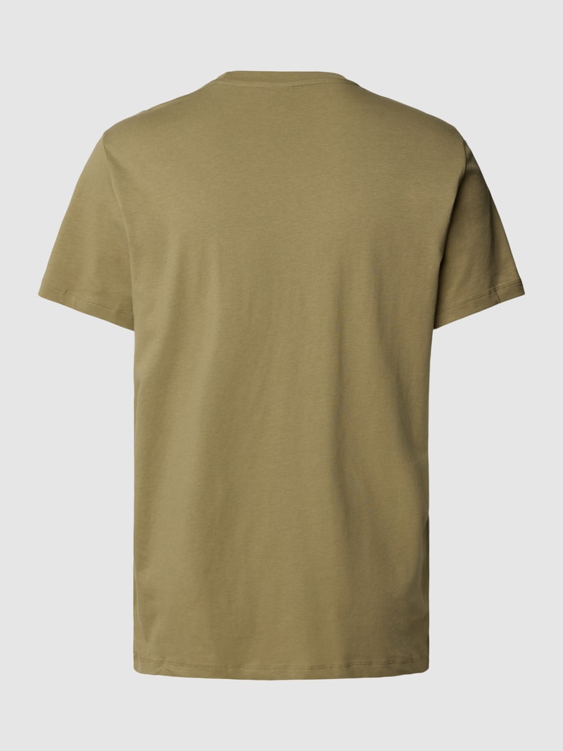 T-Shirt mit Label-Print in olivgrün