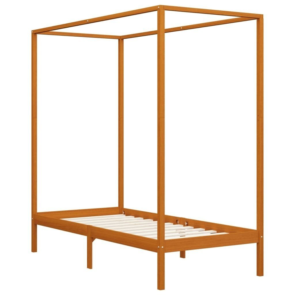 möbelando Himmelbett 299785 (LxBxH: 204x104x200 cm), aus Kiefer in Honigbraun
