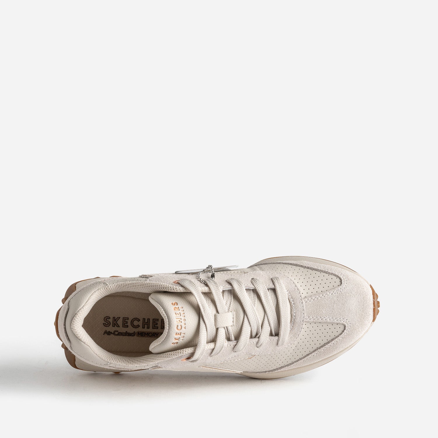Tennis SKECHERS beige bi-matière