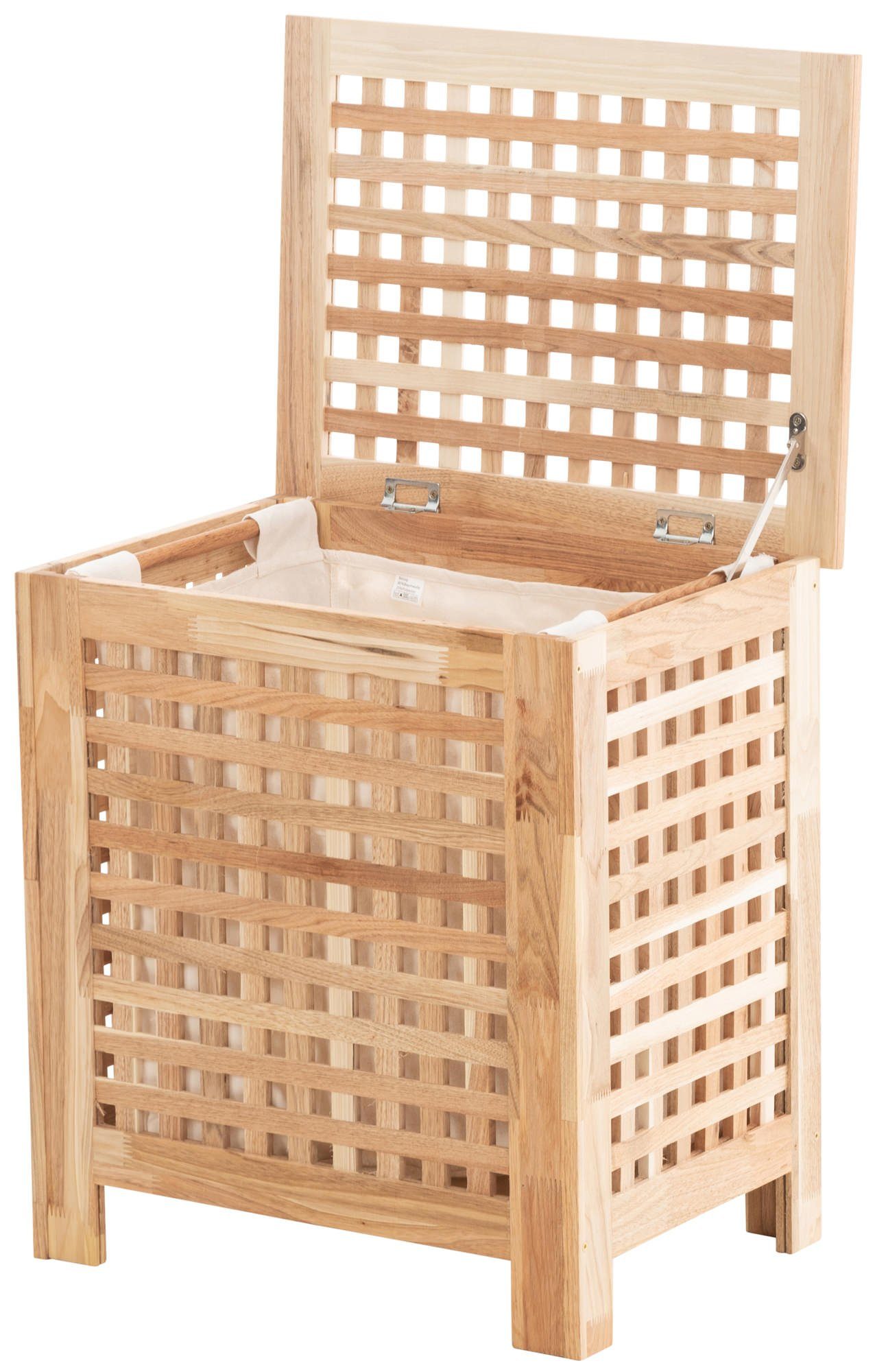 CLP Wäschebox Tarras Holz, Wäschetruhe mit einem Fach und Deckel