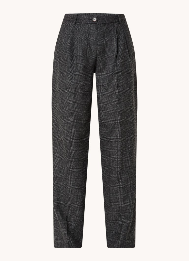 Pantaloni largi din amestec de lână Gerard Darel Norelle cu talie înaltă