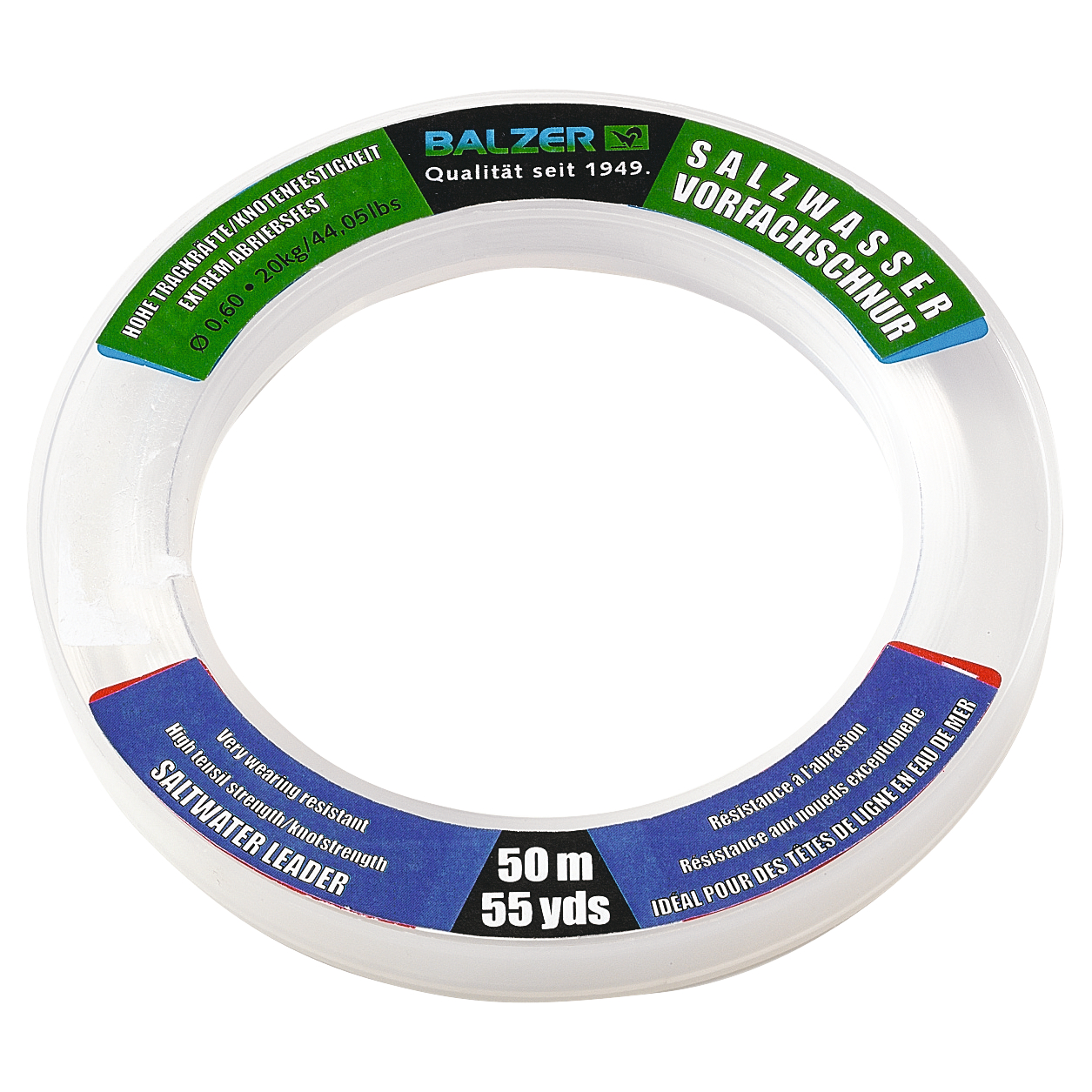 Balzer Salzwasservorfach-/ Schlagschnur (transparent, 50 m)