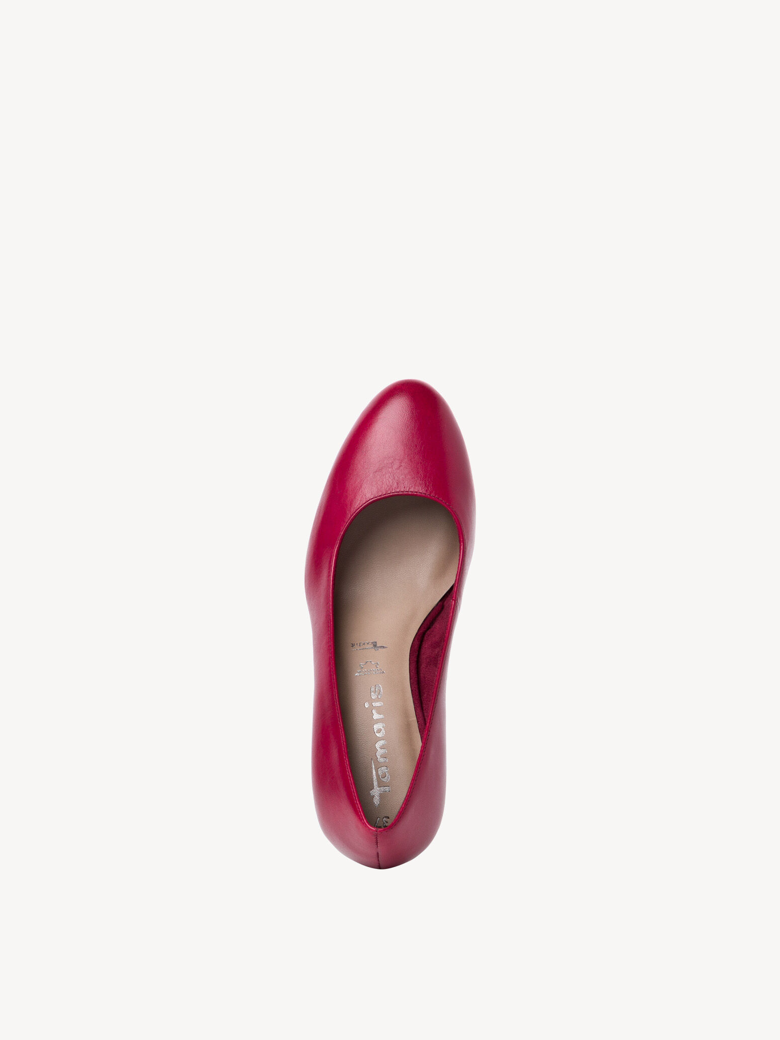 Escarpin en cuir - rouge
