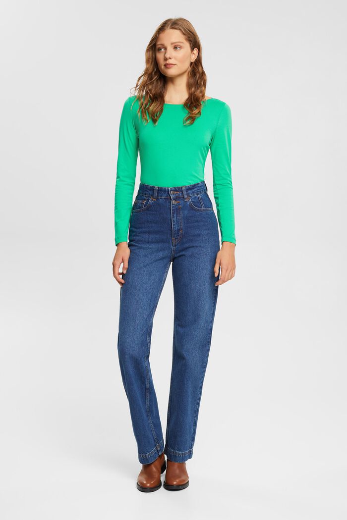Longsleeve mit U-Boot-Ausschnitt