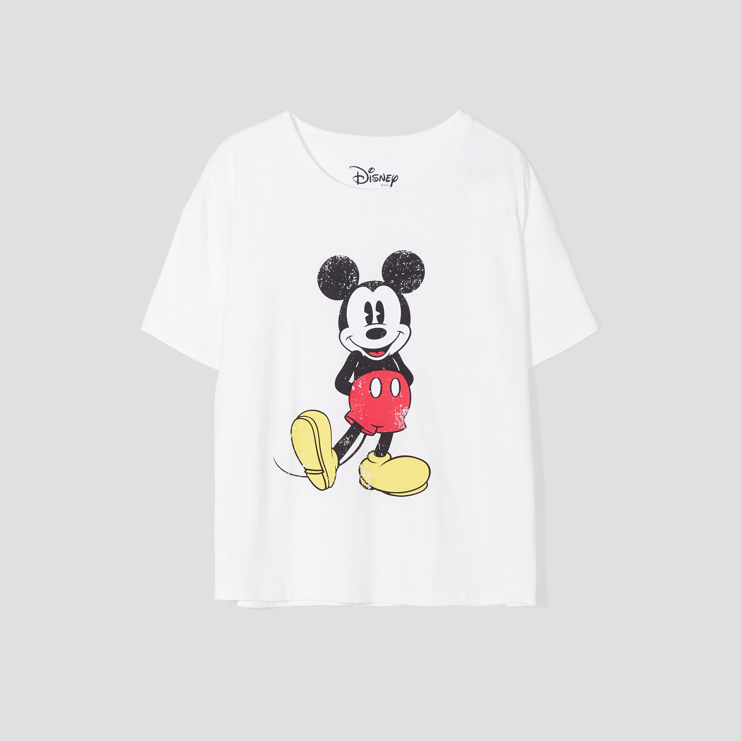 T-shirt manches courtes Mickey ecru femme | Cache Cache
