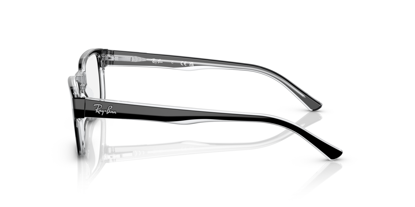 RB5268 OPTICS - Negru lucios pe transparent