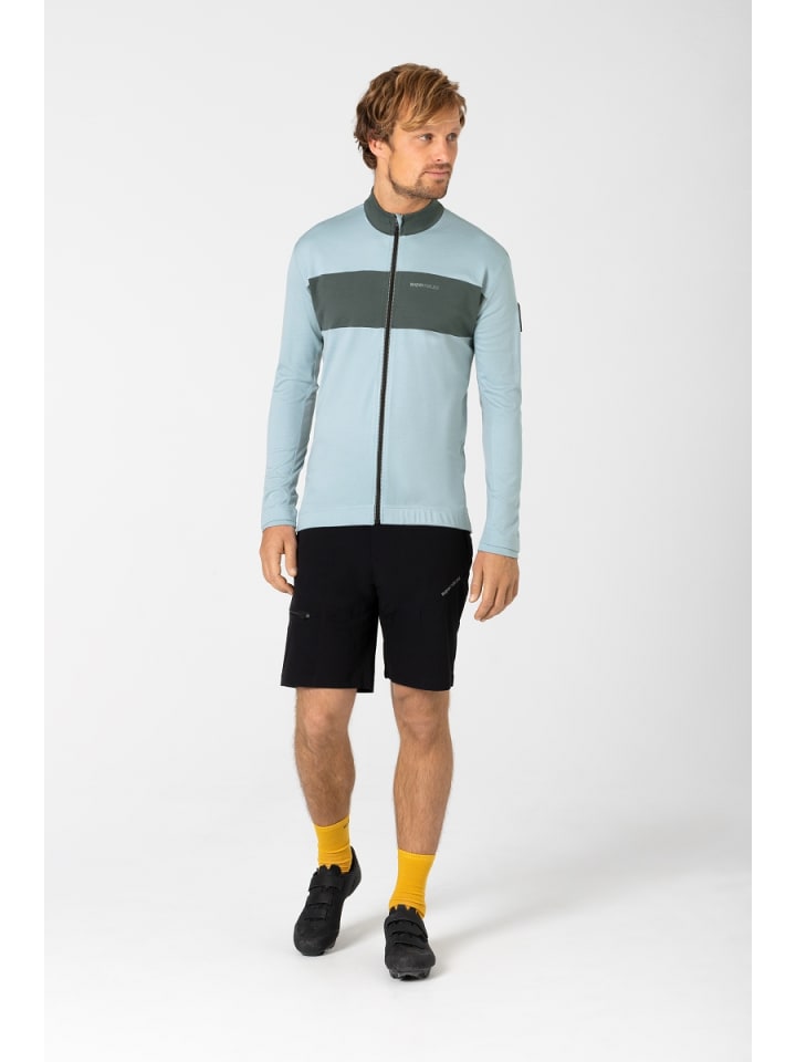 super.natural Merino Fahrradtrikot M GRAVIER LS JERSEY in himmelblau günstig kaufen