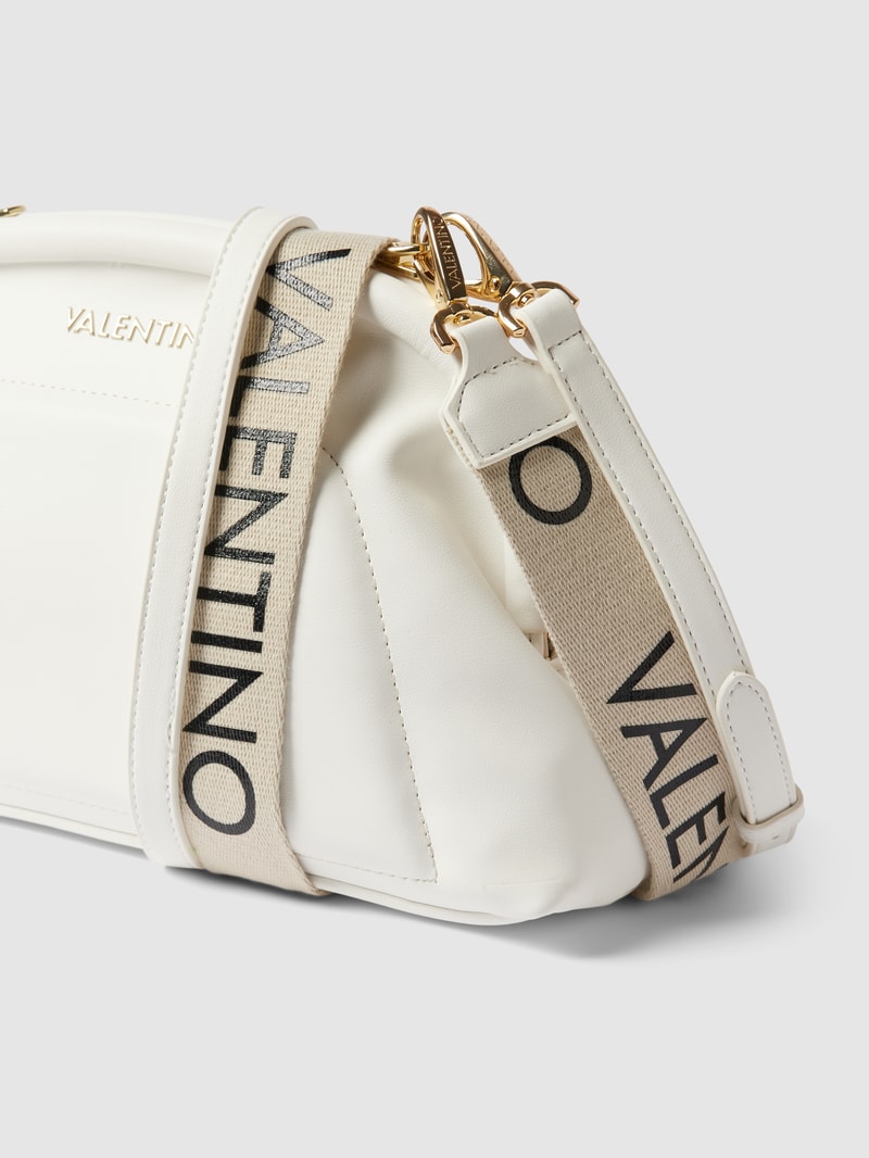 Handtasche mit Label-Detail Modell 'BIKINI' in ecru