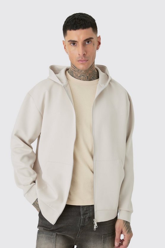 Tall Oversize Scuba Hoodie mit Reißverschluss