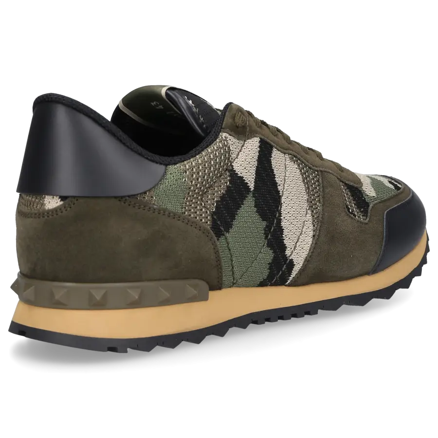 Valentino Garavani - Sneaker low ROCKRUNNER Veloursleder - grün