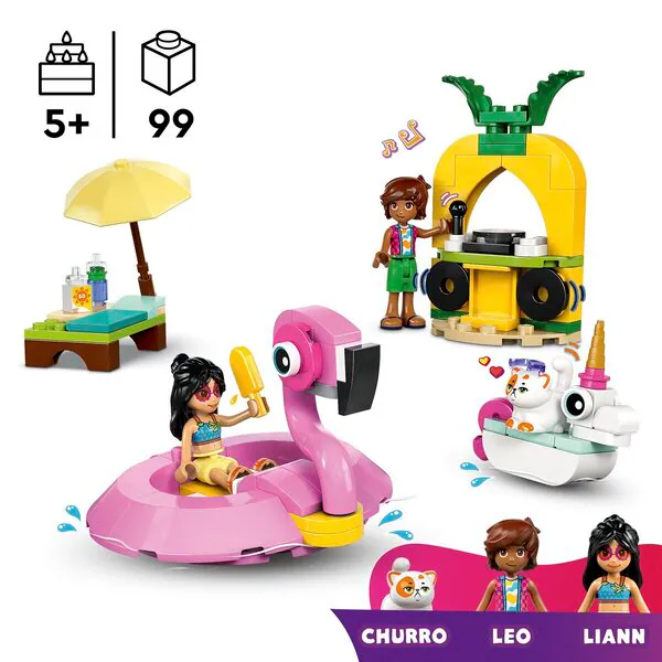 LEGO Friends 42658 Medenceparti Flamingóval és Unikornissal