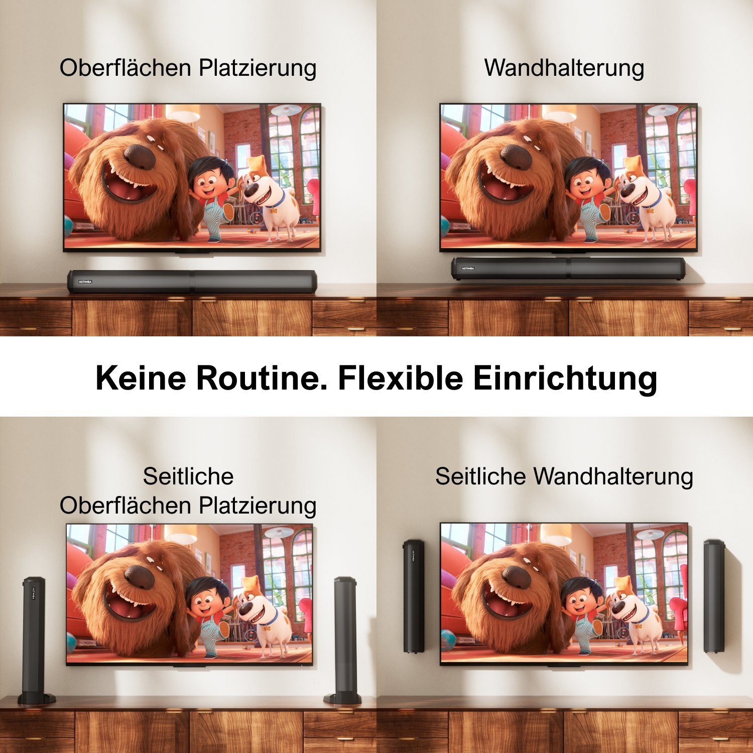 Ultimea Apollo S50 4.1-Kanal Soundbar (Abnehmbar Lautsprecher, 200W, mit Subwoofer)
