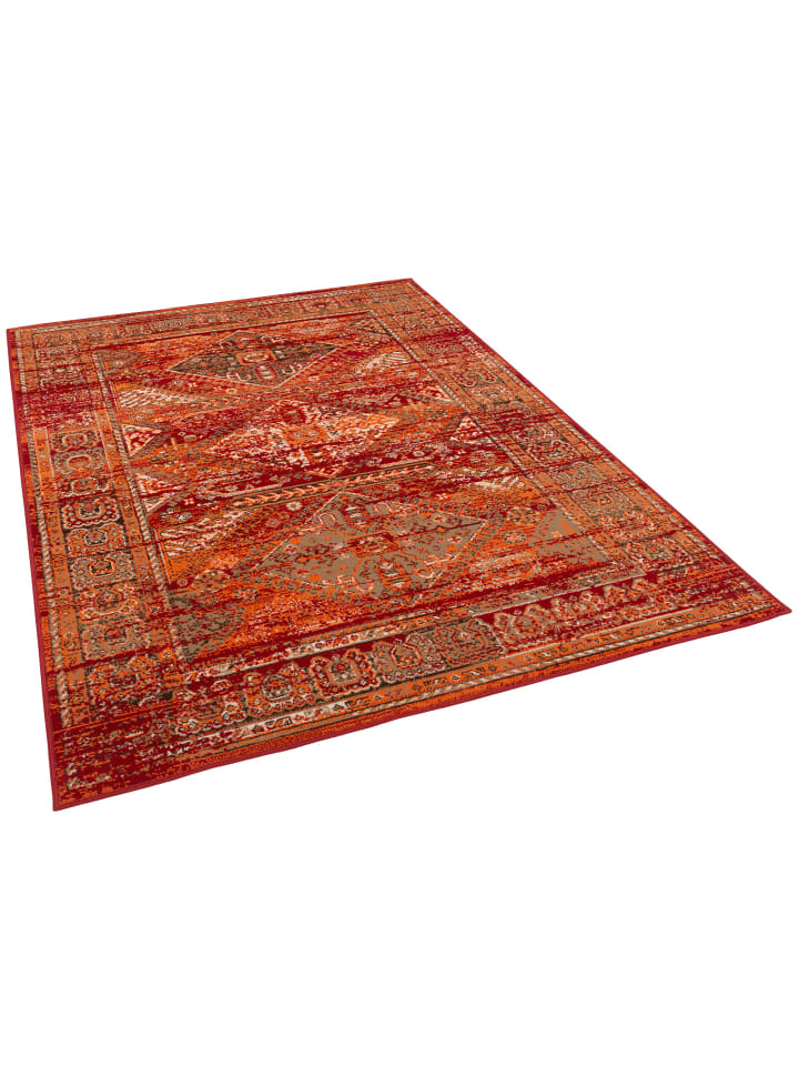 Pergamon Designer Teppich Pop-Vintage Orient Bordüre in Terracotta günstig kaufen