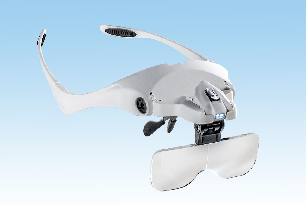 Kraft Werkzeuge Brillenlupe mit LED Lupe Brille Sehhilfe