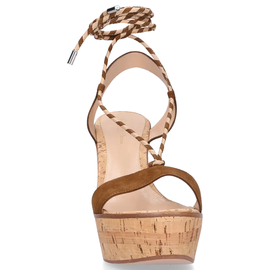 Gianvito Rossi - Keilsandaletten Hyeres Veloursleder - braun